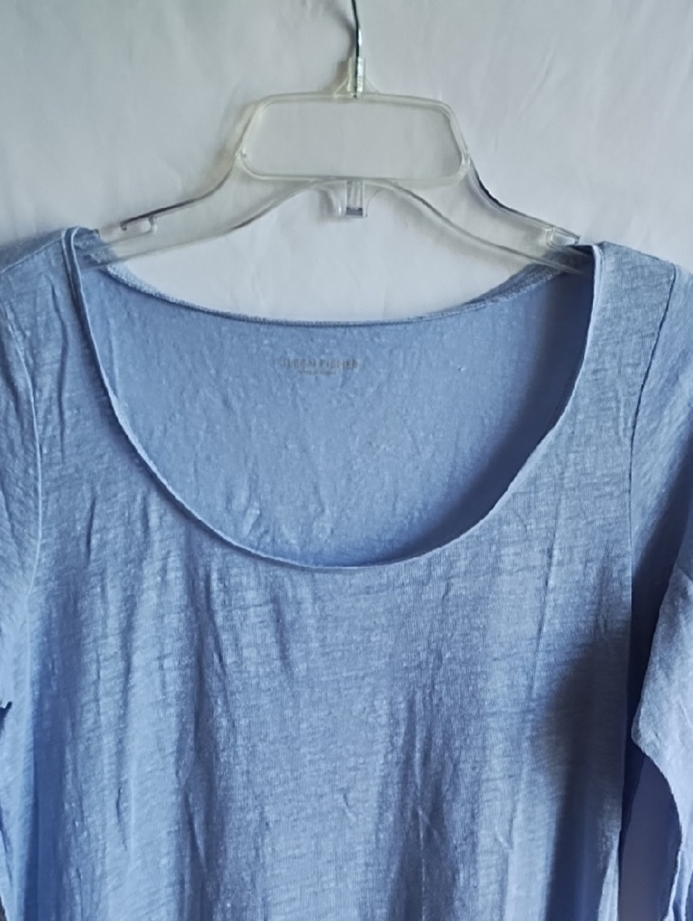 Eileen Fisher Powder Blue Linen Tunic - Picture 2 of 5